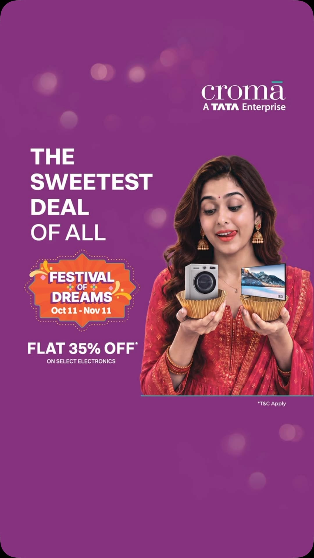 This festive season, every sweet click brings home something sweeter Celebrate the season with Cromas Festival of Dreams S...