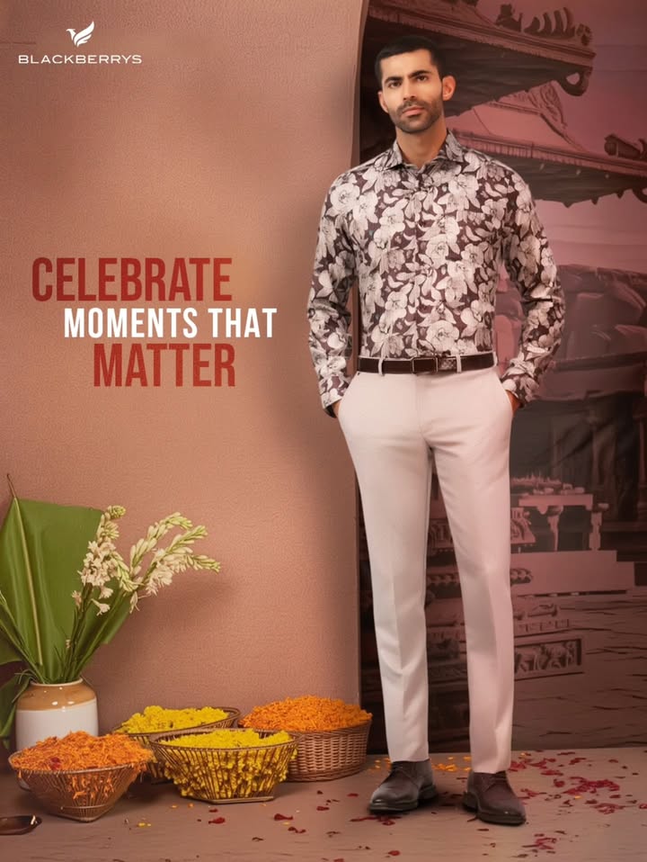 This Onam, embrace new beginnings in Blackberrys Festive Ready Shirts a name trusted for celebrations as sharp as you