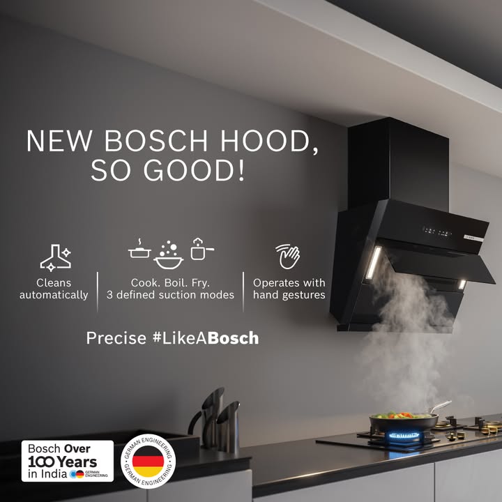 Introducing the all new Bosch Hoods designed for a smarter, more efficient cooking experience