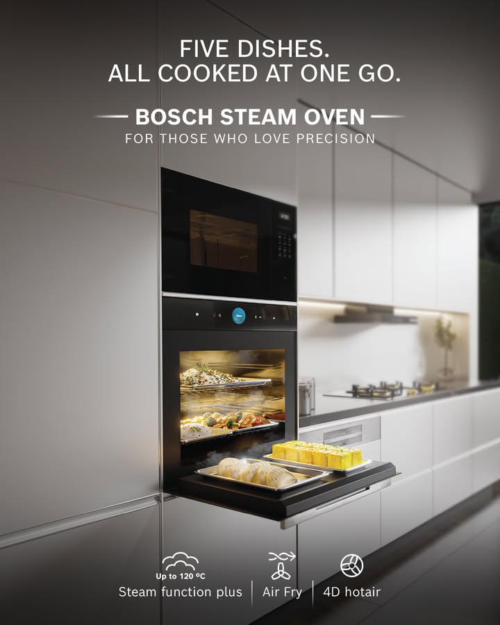 Elevate your cooking experience with the Bosch Steam Oven, Designed for precision and exceptional results