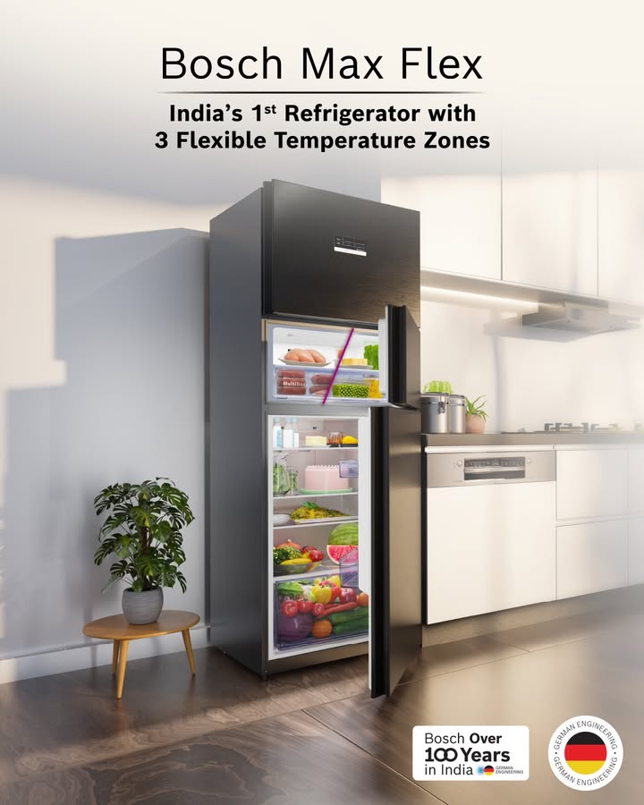 Indias First Refrigerator with Three Flexible Temperature Zones Bosch MaxFlex keeps all your food items fresh and chil...
