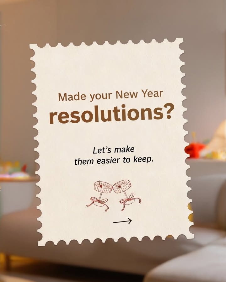 New Year resolutions dont have to feel hard. Its the small, everyday choices that shape a better year