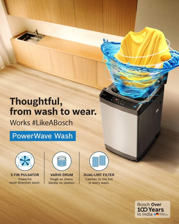 Your clothes go through a lot in a day, and Bosch Top Load Washing Machine keeps up