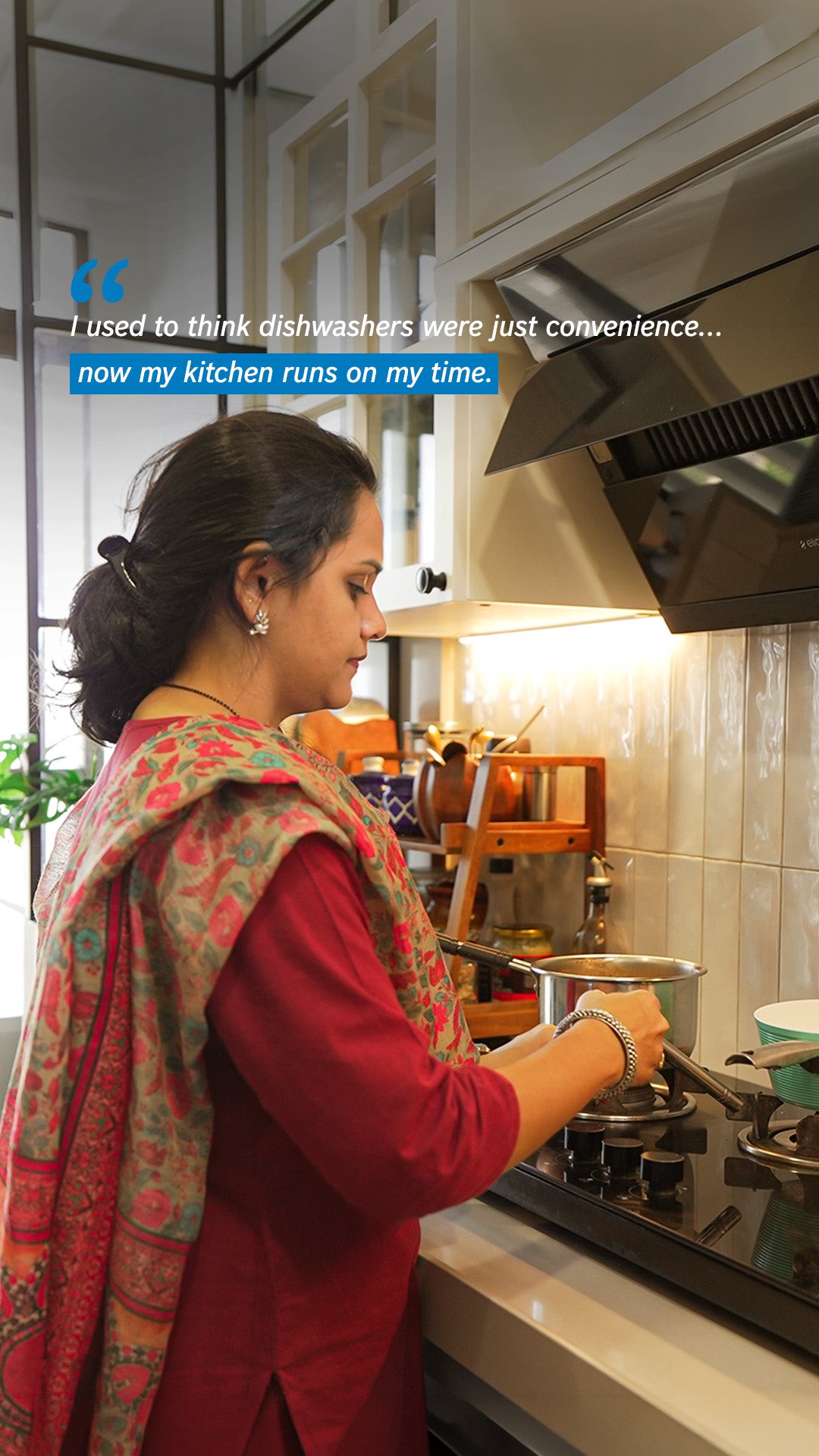 The help would finish the dishes... and Dr. Komal would still go back and check. Sometimes, even redo them