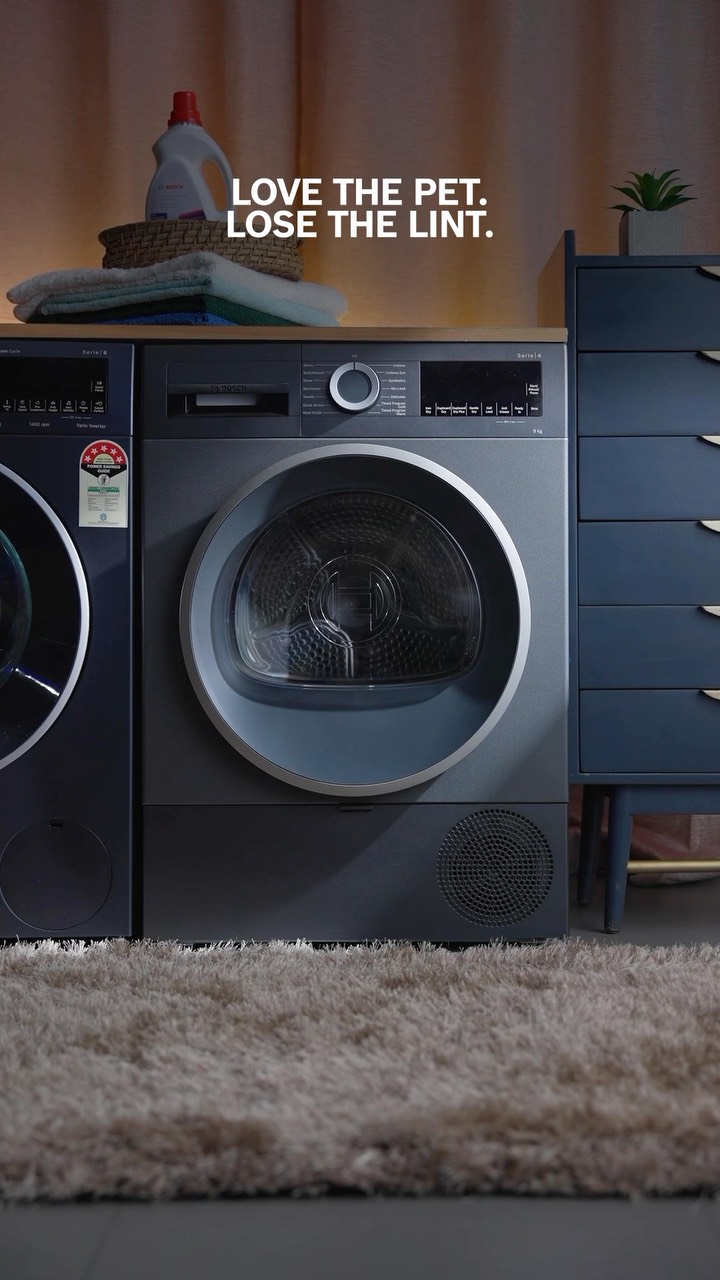 Pet parents, the struggle ends NOW Bosch Dryers help remove lint and pet hair while drying your clothes, so youre spending ...