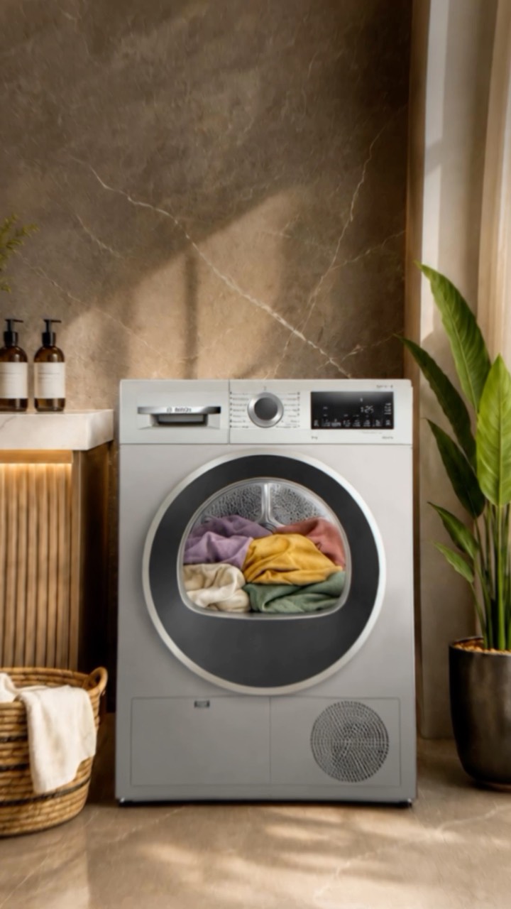 Why leave your clothes hanging Give them the care they deserve with the Bosch Dryer and get cupboard ready clothes in just...