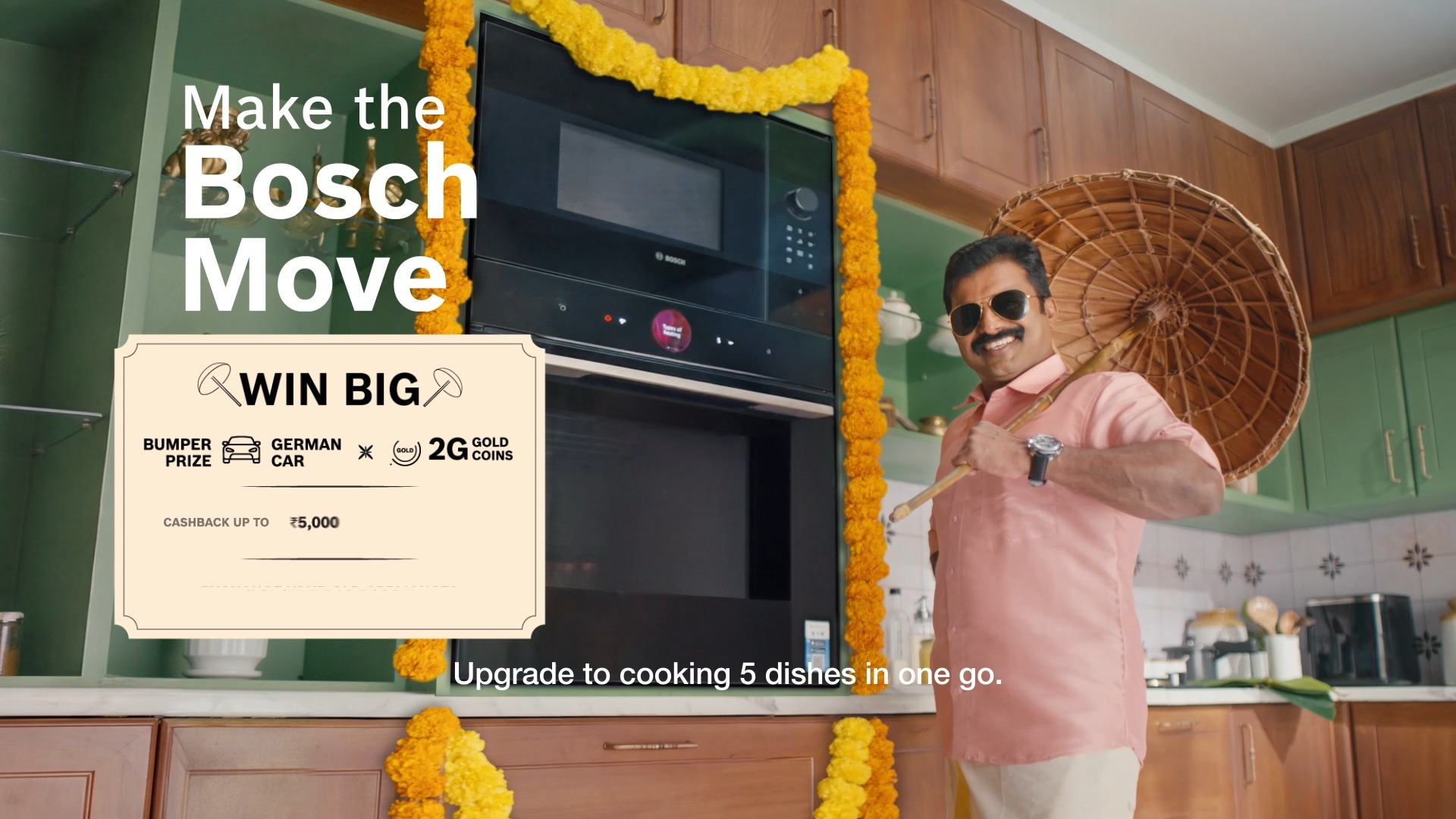 All your Onam favourites, cooked at once. Upgrade to cooking 5 dishes in one go with the Bosch Combi Steam Oven