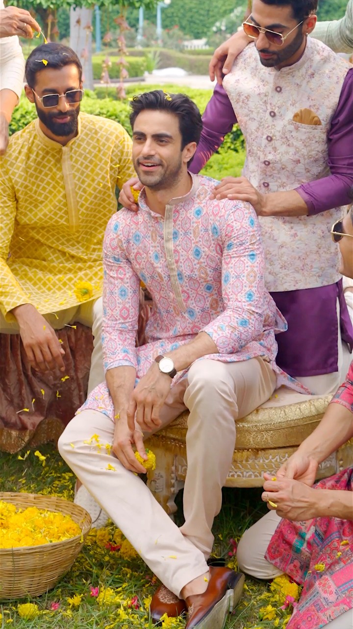 Find the colours that make the Haldi pop at Manyavar.com or your nearest Manyavar store