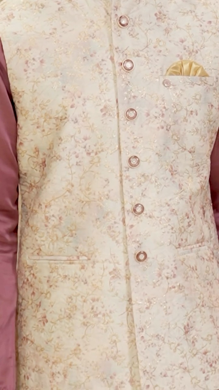 Nothing says timeless like a printed kurta jacket that turns every shaadi moment into a royal affair