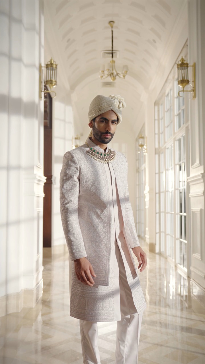 Find your wedding Sherwani at Manyavar.com or your nearest Manyavar store
