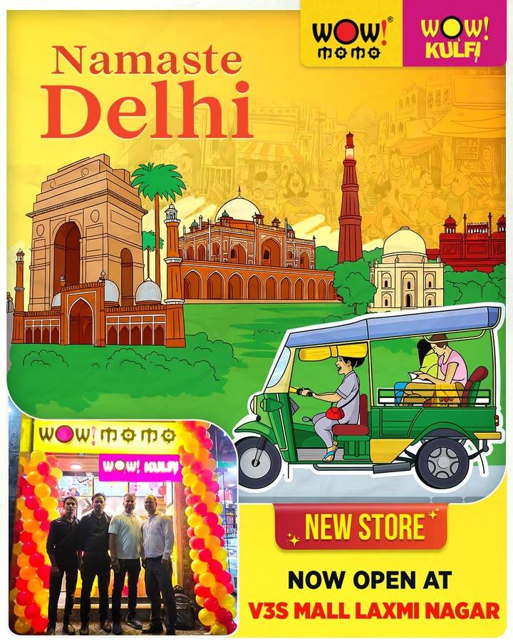 Namaste Delhi Its time to say Wow We are thrilled to announce that Wow Momo Wow Kulfi are now serving at V3S Mall,...