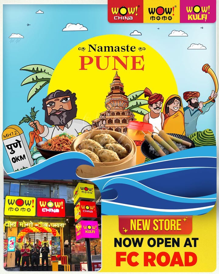 Namaste Pune Your cravings just found a new address Were super excited to announce that Wow Momo, Wow China Wo...
