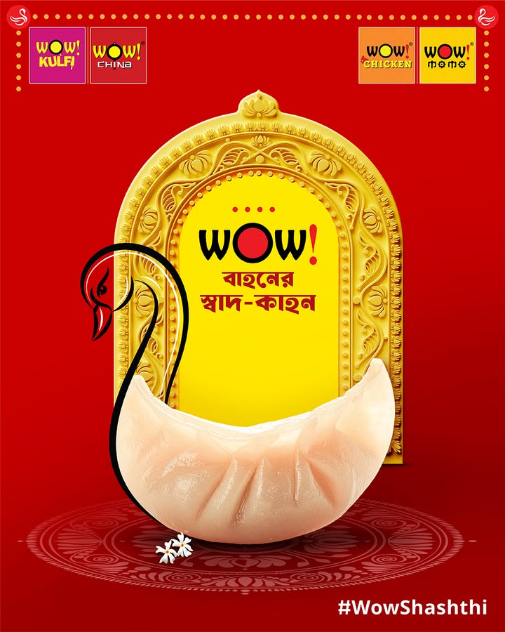 As the celebrations take a graceful beginning, may your Shashthi be filled with the exquisite taste of Wow Momo