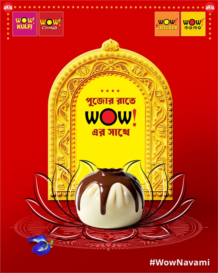 While the festive bloom reaches its brightest, savour the flavours of Navami with the lip smacking taste of Wow Momo