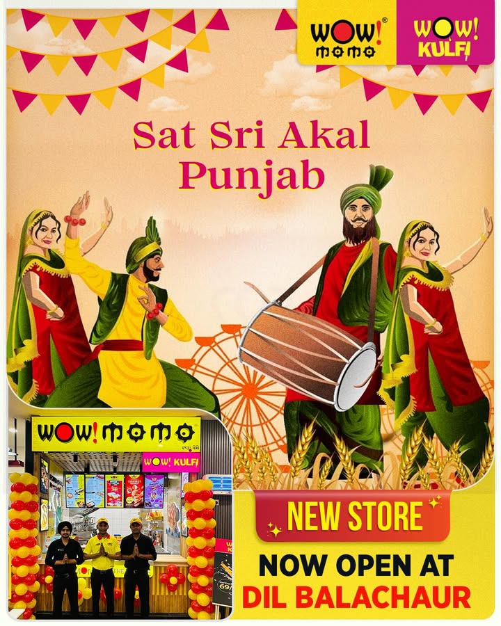 Sat Sri Akal Punjab Get ready to say Wow We are thrilled to announce that Wow Momo, Wow Kulfi are now servi...