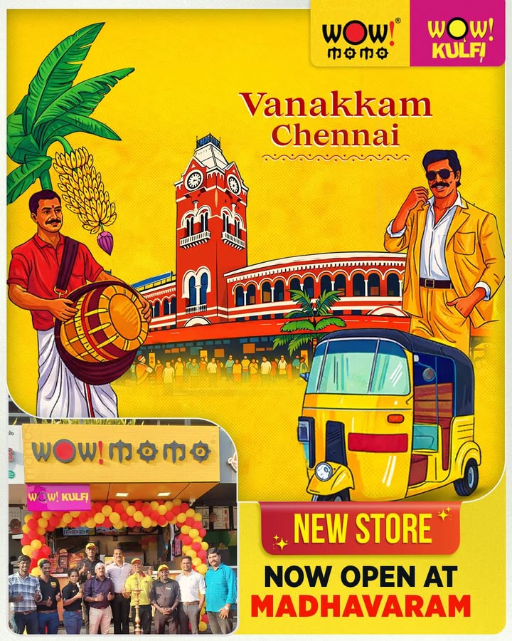 Vanakkam Madhavaram WOW flavours just rolled into your city We are thrilled to announce that Wow Momo Wow K...