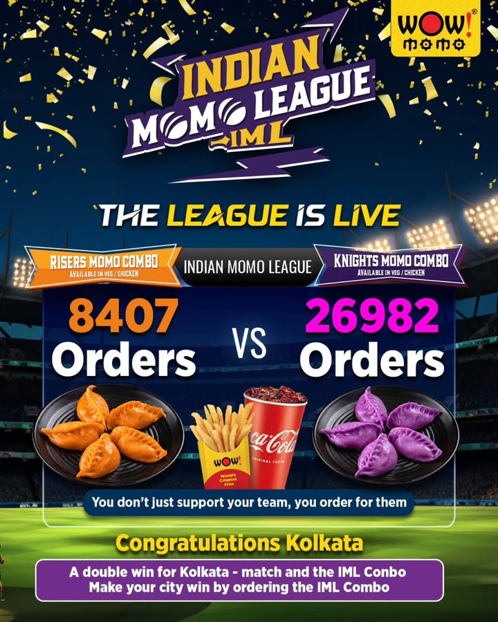 Purple on top tonight From the pitch to the plates Kolkata, you showed up Make your city win with the IM...
