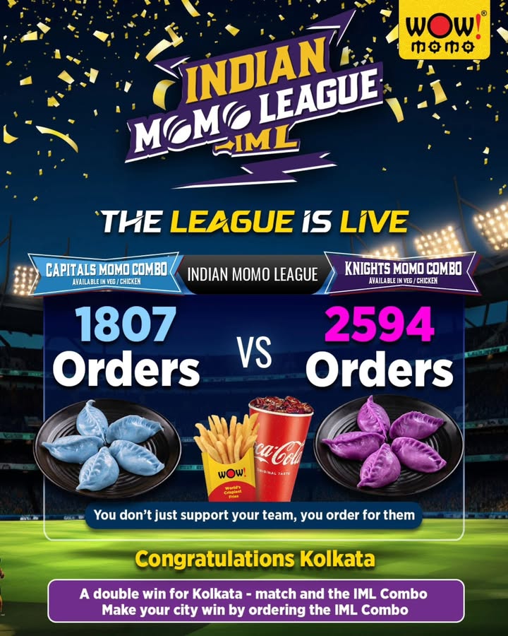 Purple took over tonight From match cheers to momo orders Kolkata, this ones yours Make your city wi...