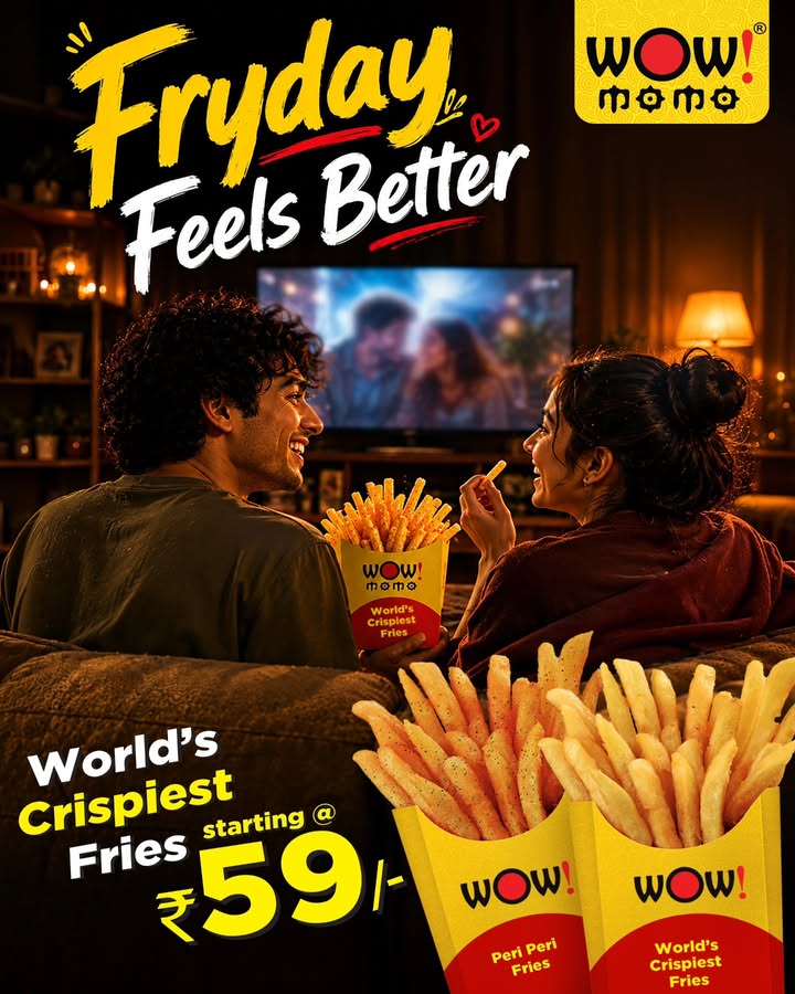Friday feels better with crispy bites cozy nights WowMomo WorldsCrispiestFries FrydayFeeling explore Tre...