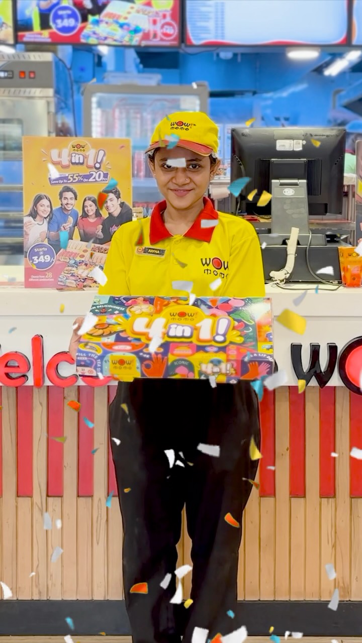 Pick your 4. Hit the jackpot. Introducing the all new Wow Momo 4 in 1 Box 20 pieces. 28 combinations