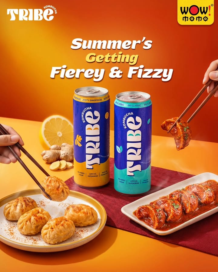 Pairing the bold flavours of Wow Momo with the refreshing goodness of Tribe Kombucha for a combo made for sunny days and sp...