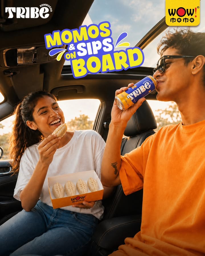 Windows down. Playlist up. WOW Momos in one hand, Tribe in the other. Now that s how you hit the road