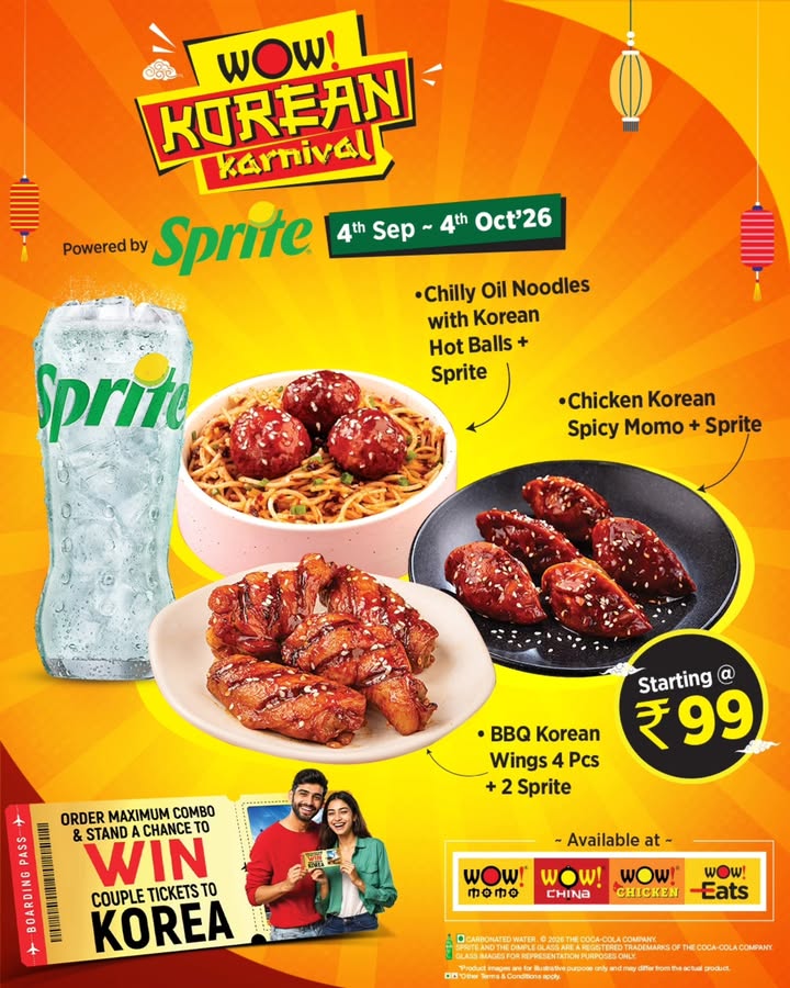 Annyeong, flavour lovers Korean Karnival is LIVE at Wow Momo, Wow China Wow Chicken Korean inspir...