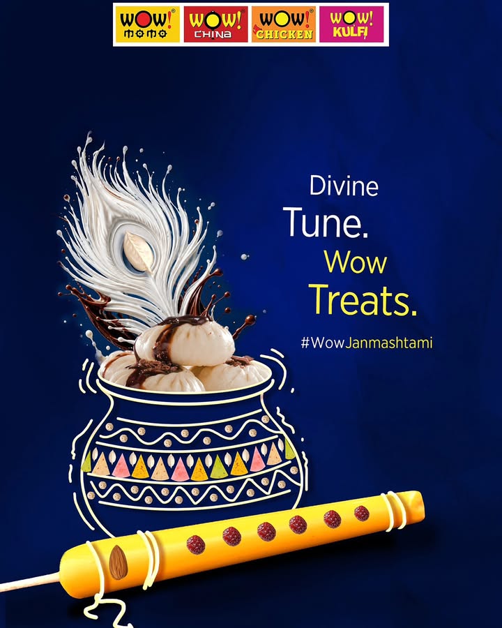 This Janmashtami, let the celebrations be divine and the treats be Wow Wishing everyone a joyous and blessed Ja...