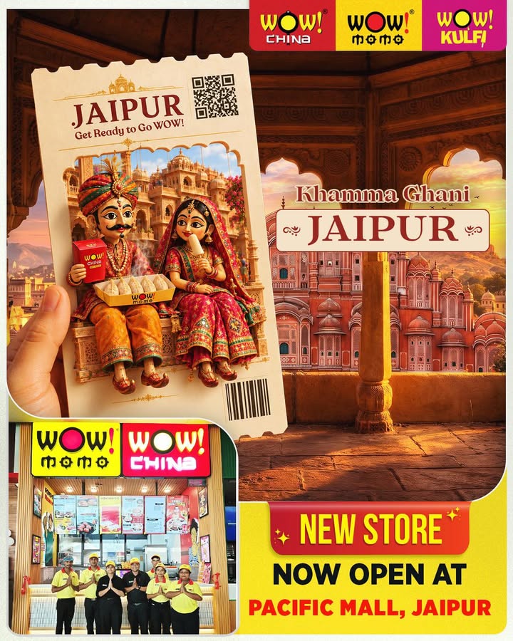 Khamma Ghani, Jaipur Were thrilled to announce the opening of Wow Momo, Wow China Wow Kulfi at Pacific Mall, J...