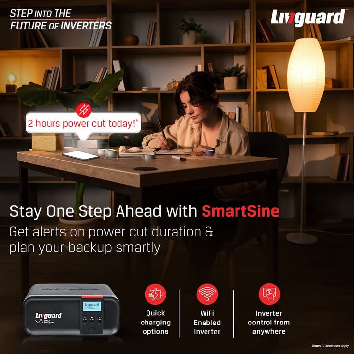 Meet the future of inverters the Livguard Smart Sine Inverter Stay ahead with real time power cut alerts predic...