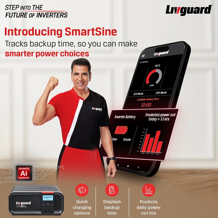 Say goodbye to power cut surprises with the AI powered Livguard Smart Sine Inverter The smart app SmartSine analyzes...