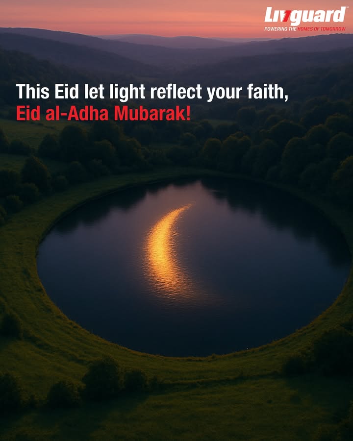 As the light shines bright this Eid, may it reflect the purity of your prayers and the strength of your faith Livguard w...