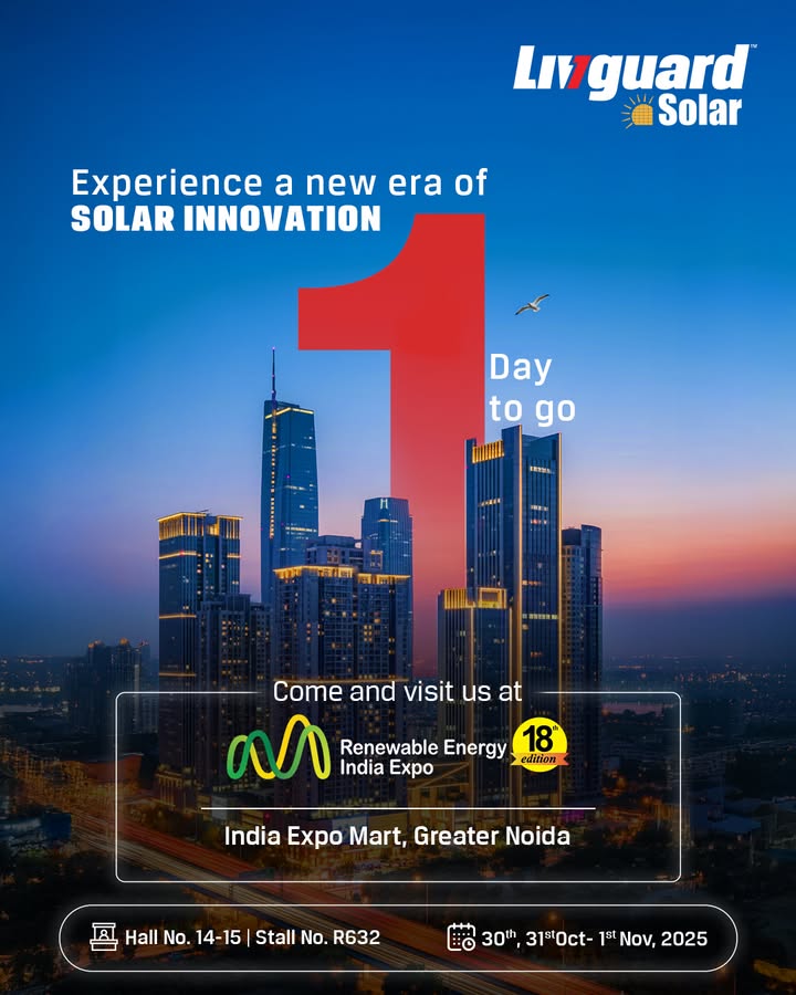 Just 1 days to go till you can step into the future Visit us at the Renewable Energy India Expo 2025 and watch the future of solar innovation unfold before your eyes. Join us on 30th Oct 1st Nov, 25 at India Expo Mart, Greater Noida Just 1 days to go till you can step into the future Visit us at the Renewable Energy India Expo 2025 and watch the future ...