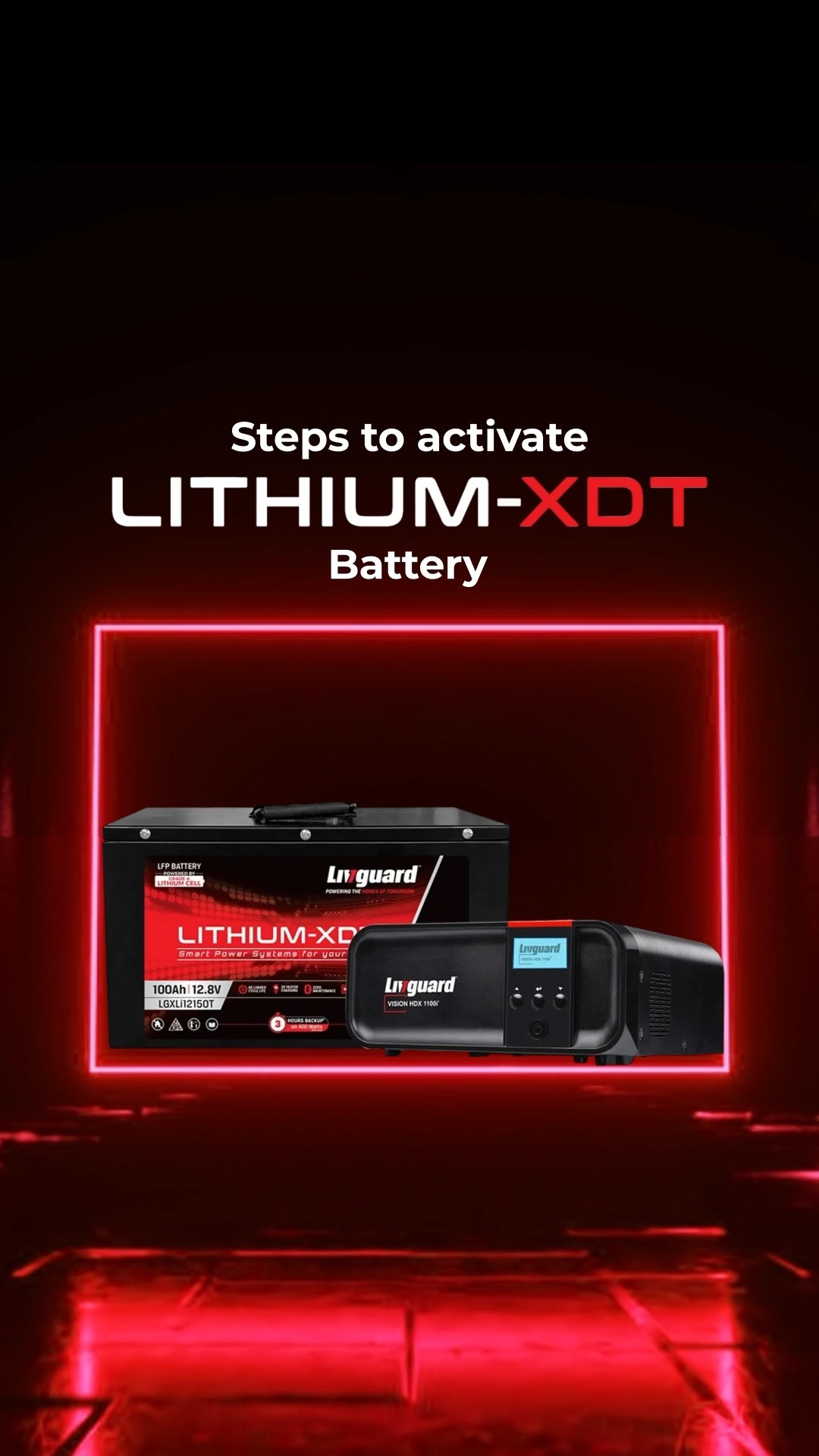 Activating your Lithium XDT lithium battery is quick and easy