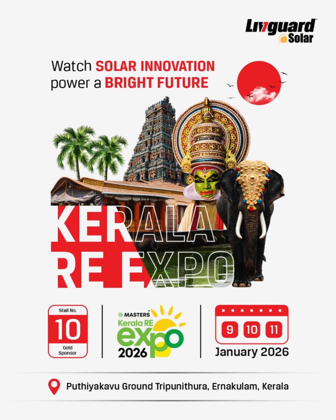 Witness Livguard showcase its next gen cutting edge solar range at the Kerala RE Expo 2026 from 9th to 11th January, 2026