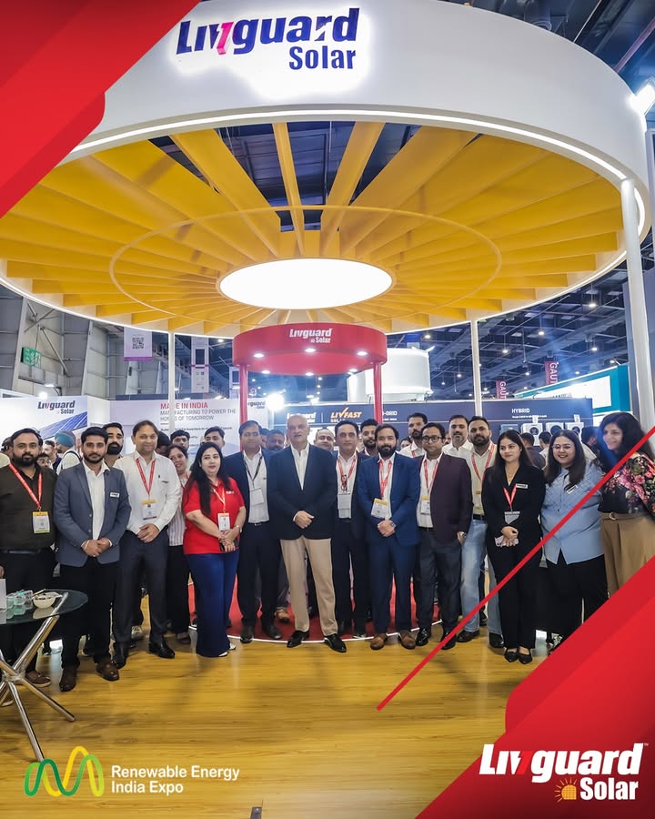 A new chapter in Indias clean energy journey. At REI 2026, we were honoured to inaugurate the Livguard Solar stall with Mr