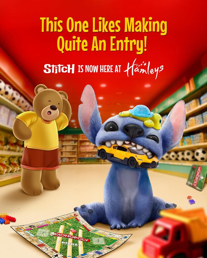 Stitch has crash landed in our store and hes been very busy making a mess the adorable kind From tossing toys to sn...