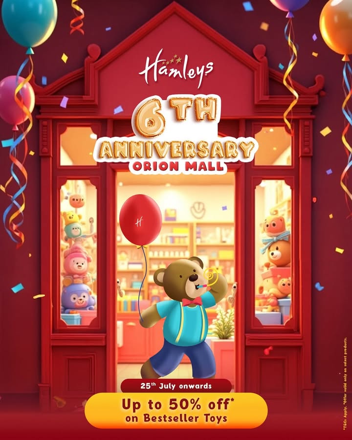  Let the confetti fly, Hamleys Orion Mall, Bangalore is turning 6 and its a party you dont want to miss