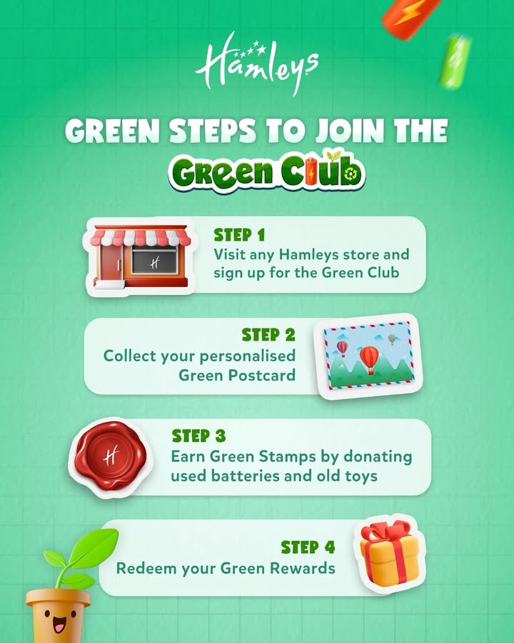 Ready to join the coolest club with the greenest mission Becoming a Hamleys Green Club member is easier than e...