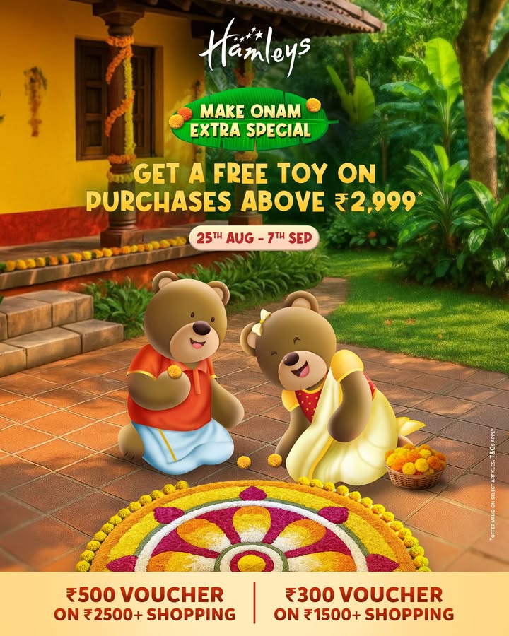 Celebrate Onam with exciting festive offers, free toys and gift vouchers with your shopping