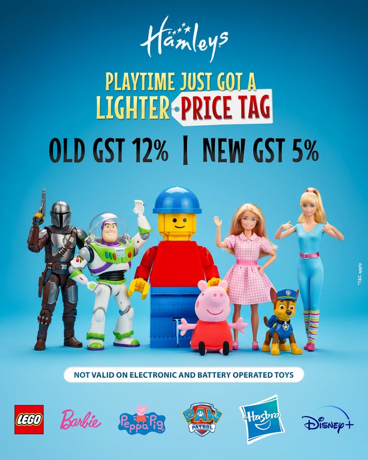 Who said shopping carts cant get lighter With GST reduced from 12 to 5 on non battery non electronic toys, yo...
