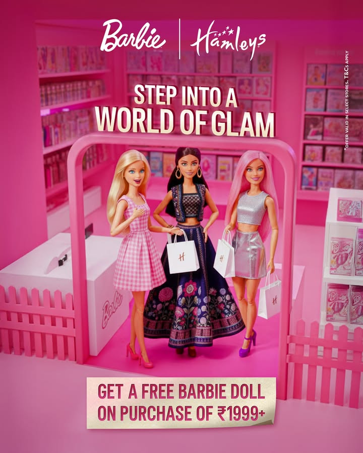 Glam, Glitter, and lots of Giggles Play, explore, and enjoy a FREE Barbie doll on purchases above 1999 as part of th...
