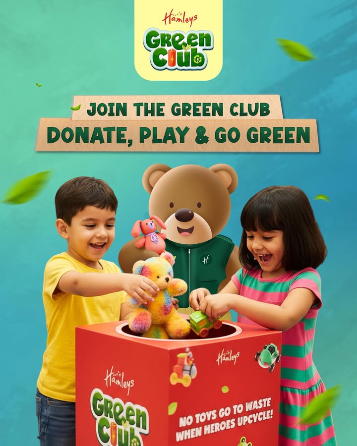 Little heroes, big impact Drop them off at the Hamleys Green Club and be part of a movement that rewards you for ...