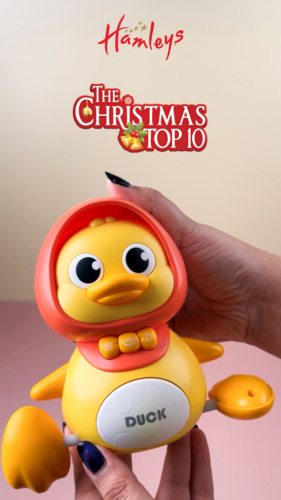 Waddling, wobbling, and playing happy tunes, this little duck is all set to steal your kids heart
