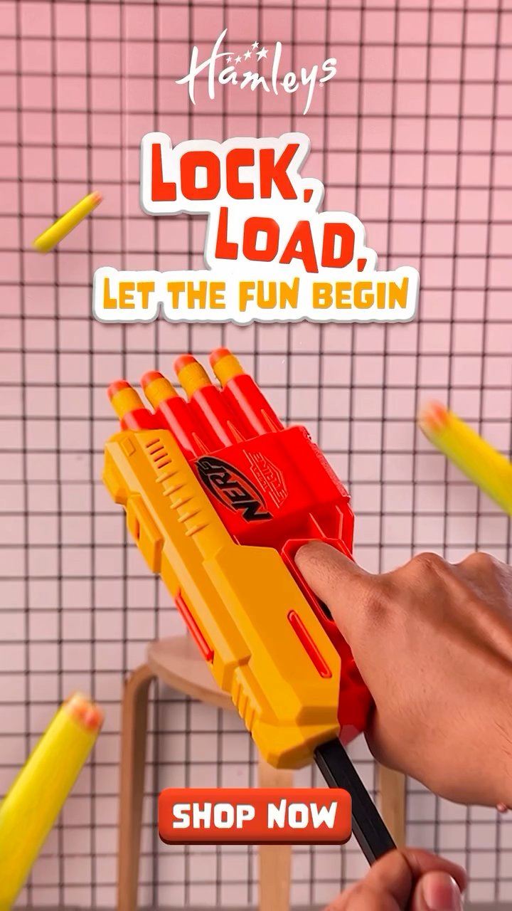 Ready, aim, and let the action begin. Load up, power through, and take your best shot with the Nerf Alpha Strike