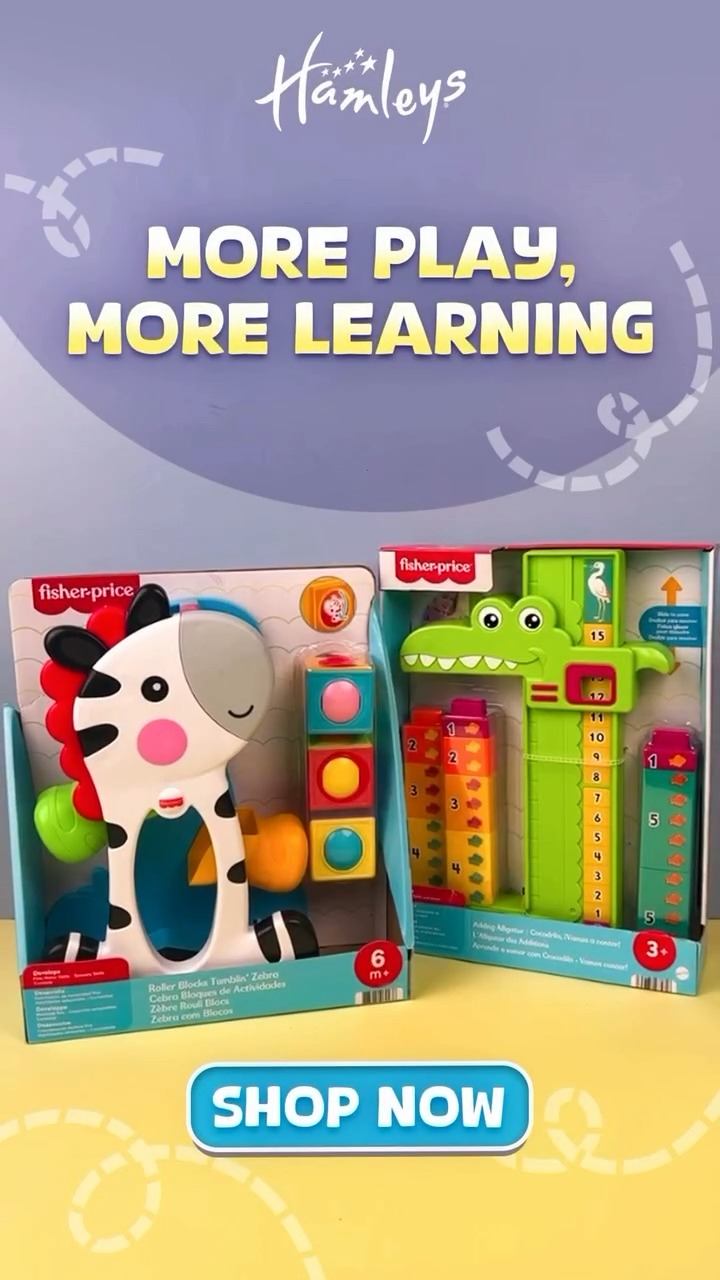 Playtime that teaches while they play With the Tumblin Zebra and Alligator, your little one stacks, counts, and learns ...