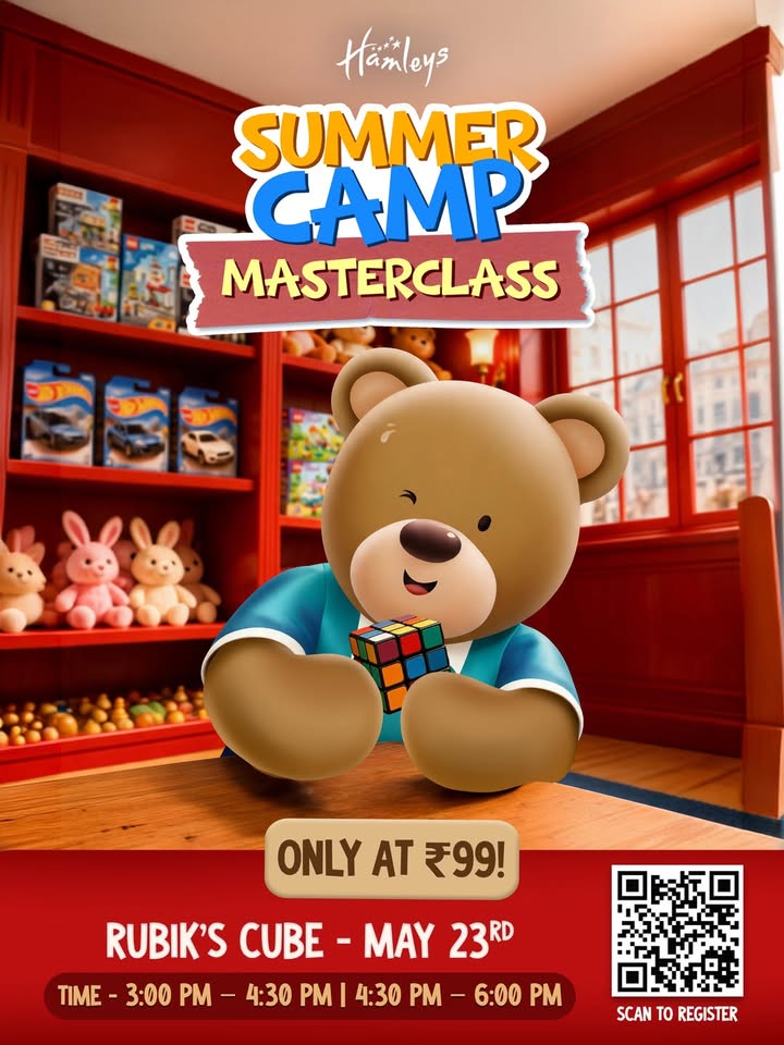 Twist, turn, and solve your way to victory at the Hamleys Summer Camp Masterclass Get ready for an exciting Rubi...