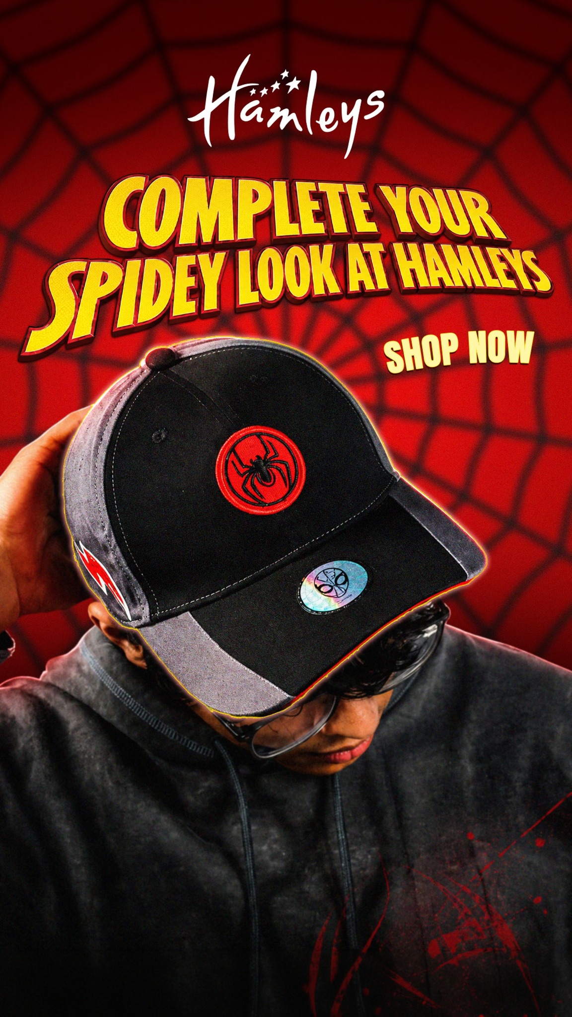 Swing into superhero style with a Spider Man cap Top off your look with a Spider Man cap that s perfect for ev...