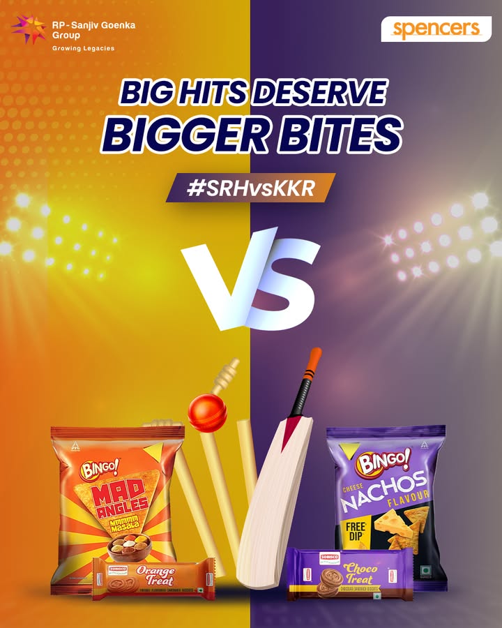 Big matches need BIGGER bites grab your game day snacks from Spencers and let the munching begin ipl srh k...