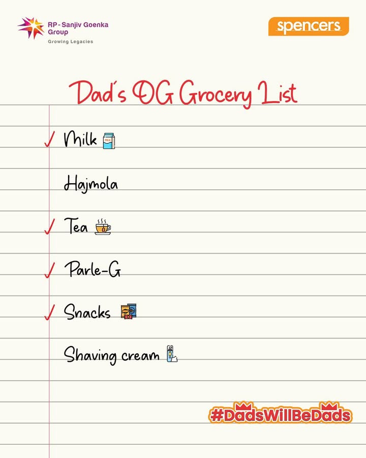 Your Fathers Day checklist isnt complete without the most special one, Papa Were celebrating every dads quirks, laughs, and iconic supermarket stories with the DadswillbeDads Giveaway Grocery list, Fathers Day, supermarket memory, Dad, stor... Your Fathers Day checklist isnt complete without the most special one, Papa Were celebrating every dads quirks, la...